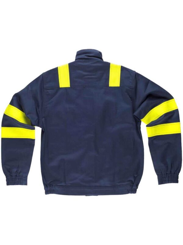 WorkTeam Cazadora ignífuga y Antiestática, con Cintas Reflectantes. EN11611, EN11612, EN1149. Hombre