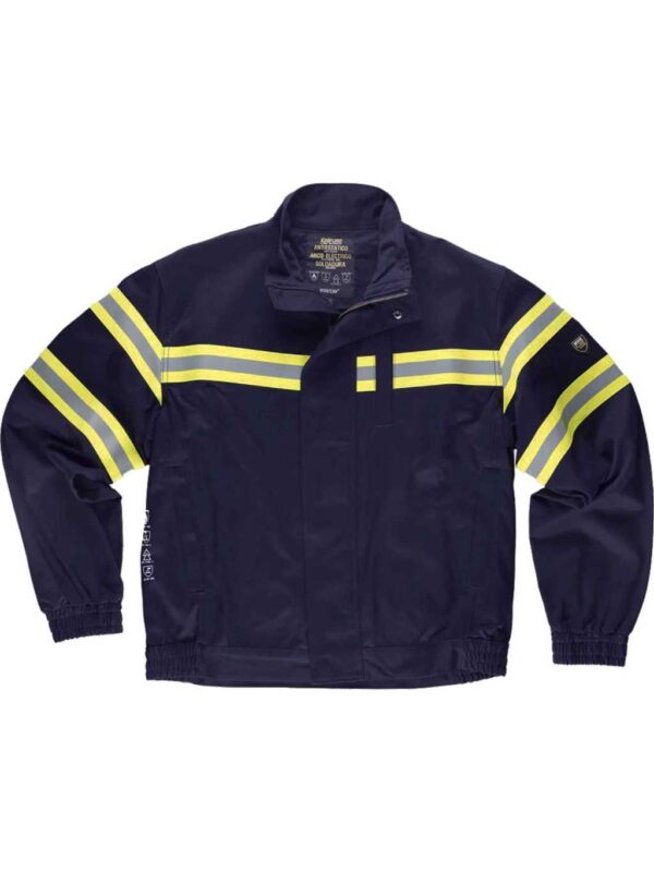 WorkTeam Cazadora Ignífuga, Tejido modacrilico, Algodon, Antiestatico y cintas Reflectantes.EN11612,EN11611,EN1149,EN61482. Hombre