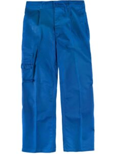 WorkTeam Pantalón con Elástico y Multibolsillos; Triple Costura. Hombre