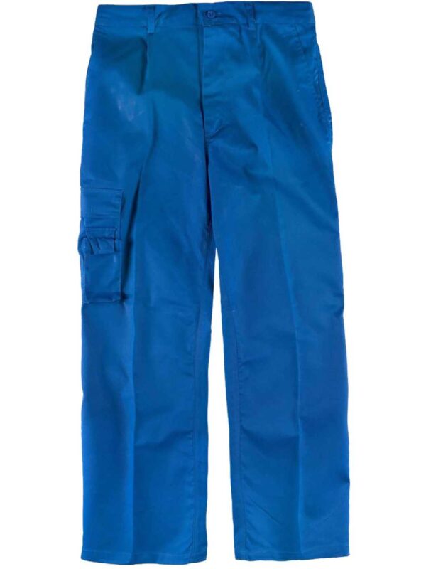 WorkTeam Pantalón con Elástico y Multibolsillos; Triple Costura. Hombre