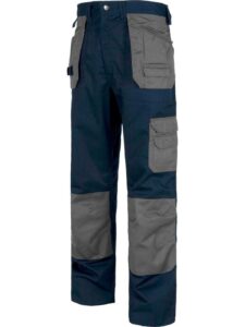 WorkTeam Pantalón sin Elástico, Rodilleras y Bolsillos a Contraste, Bolsos de Herramientas. Hombre