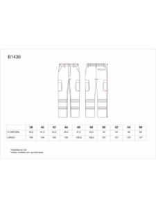 WorkTeam Pantalón con cintura elástica, multibolsillos y dos cintas reflectantes bicolor. HOMBRE