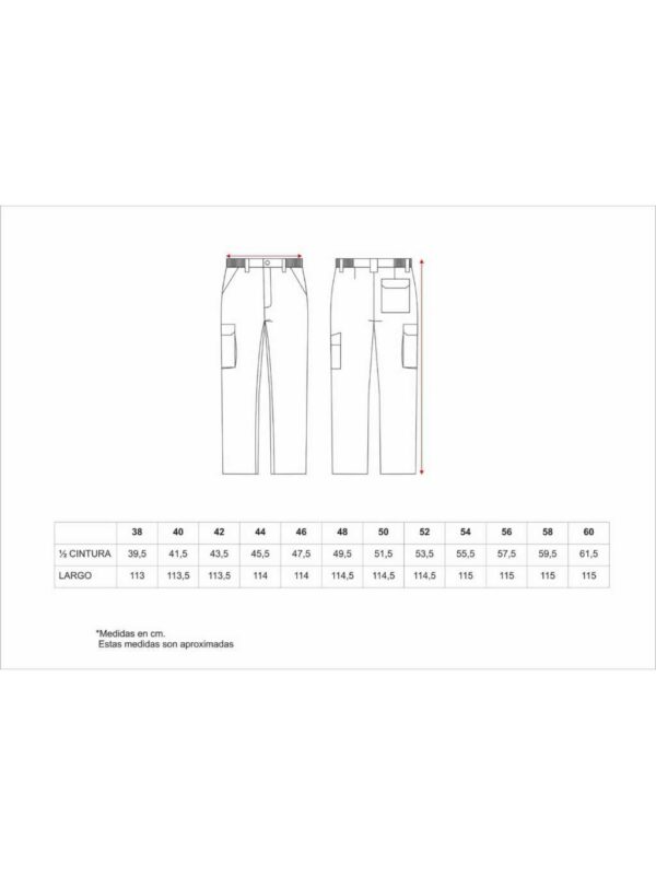 WorkTeam Pantalón con Cintura elástica y Multibolsillos, 100% Algodón GRUESO, Especial FRÍO, Soldadores, Construcción, Trabajo, etc. Hombre