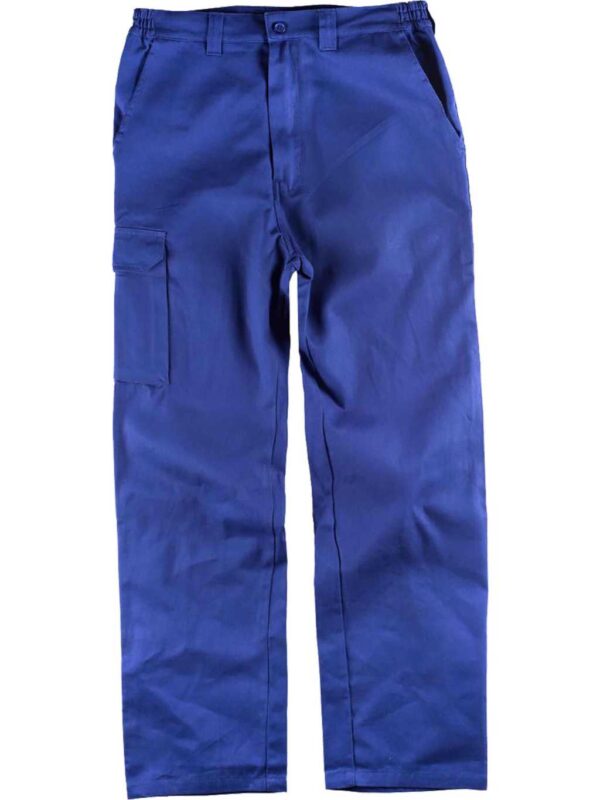 WorkTeam Pantalón con Cintura elástica y Multibolsillos, 100% Algodón GRUESO, Especial FRÍO, Soldadores, Construcción, Trabajo, etc. Hombre