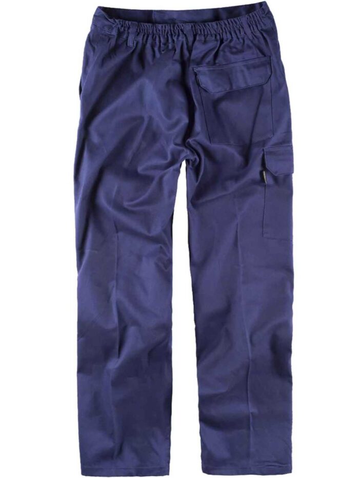 WorkTeam Pantalón con Cintura elástica, Multibolsillos, 100% Algodón, Especial Soldadores, Construcción, Trabajo, etc. Hombre