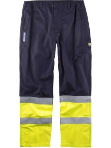 WorkTeam Pantalón Alta Visibilidad Ignífugo, Tejido modacrílico, Algodón y Antiestático. EN11611, EN11612, EN1149, EN61482. Hombre