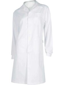 WorkTeam Bata de Mujer con cierre de botones, un bolso de pecho y 2 bajos. 100% Algodón. Mujer