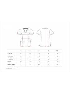 Workteam Casaca Sanitaria Entallada Mujer, Tejido Elástico. Camisa Médico, Enfermera, Dentista, Estética, Veterinaria.