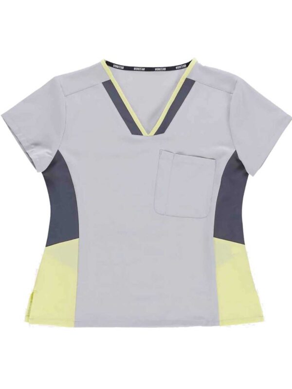 Workteam Casaca Sanitaria Entallada Mujer, Tejido Elástico. Uniforme Sanitario Médico, Enfermera, Dentista, Estética, Veterinaria. Mujer - Imagen 4