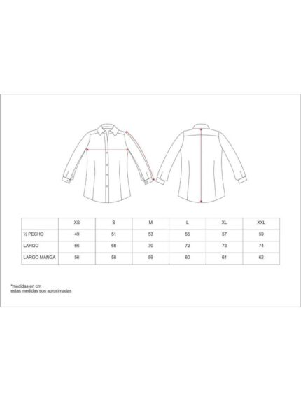 Workteam Blusa Trabajo Entallada Manga Larga sin Bolsillos. Mujer