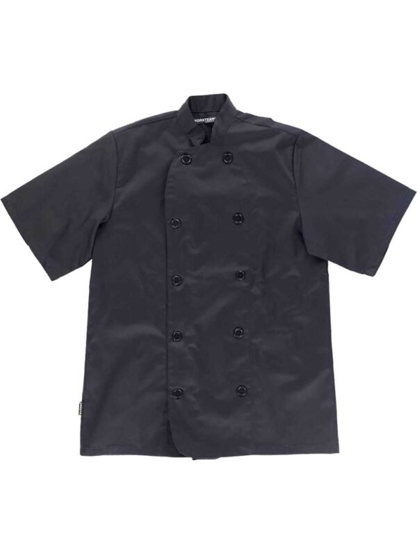WorkTeam Casaca de Cocina con Cierre de Botones y Manga Corta. Unisex - Imagen 2