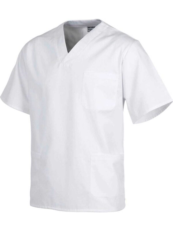 Workteam Casaca Sanitaria Unisex con Tres Bolsillos. Casacas de Sanidad de Calidad - Imagen 3