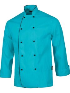 WorkTeam Chaqueta Cocina Unisex con Botones de Seguridad y Vivos a Contraste. Hombre