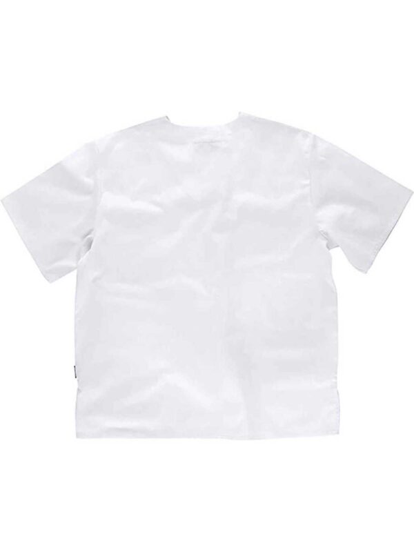 WorkTeam Casaca Sanitario, Cuello de Pico, Manga Corta, un Bolso de Pecho, 2 Bolsos Bajos, 100% Algodón. Unisex