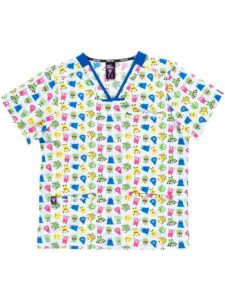 Workteam Casaca Sanitaria Estampada Unisex, TEJIDO ELÁSTICO. Uniforme sanitario, conjunto sanitario, camisa Médico, Enfermera, Dentista, Estética, Veterinaria, Hostelería. - Imagen 7