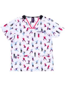 Workteam Casaca Sanitaria Estampada Unisex, TEJIDO ELÁSTICO. Uniforme sanitario, conjunto sanitario, camisa Médico, Enfermera, Dentista, Estética, Veterinaria, Hostelería. - Imagen 6