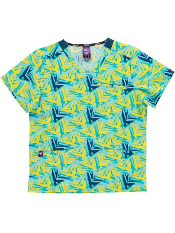 Workteam Casaca Sanitaria Estampada Unisex, TEJIDO ELÁSTICO. Uniforme sanitario, conjunto sanitario, camisa Médico, Enfermera, Dentista, Estética, Veterinaria, Hostelería. - Imagen 4