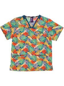 Workteam Casaca Sanitaria Estampada Unisex, TEJIDO ELÁSTICO. Uniforme sanitario, conjunto sanitario, camisa Médico, Enfermera, Dentista, Estética, Veterinaria, Hostelería. - Imagen 3