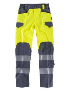 WorkTeam Pantalón de ALTA VISIBILIDAD, Multibolsillos, Combinado con Cintas Reflectantes Discontinuas y Cintas Decorativas Personalizadas, Trabajo. Unisex