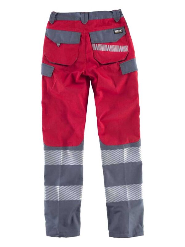 WorkTeam Pantalón Multibolsillos Combinado de Alta Visibilidad, con Cintas Reflectantes Discontinuas y Cintas Decorativas Personalizadas, Trabajo. Unisex