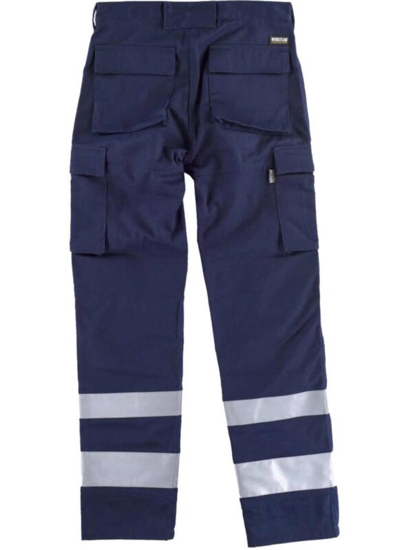WorkTeam Pantalón de Triple Costura con Cintas Reflectantes. Dos Bolsos de Fuelle con Abertura Inclinada en los costados, un Bolsillo relojero, Dos b - Imagen 5
