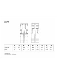 WorkTeam Pantalón Multibolsillos Alta Visibilidad. Cintas Reflectantes Diferentes Tamaños. EN ISO 20471:2013 Hombre