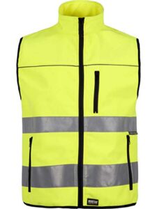 WorkTeam Chaleco workshell de Alta Visibilidad, Cintas Reflectantes de Diferentes tamaños. EN ISO 20471:2013 Hombre