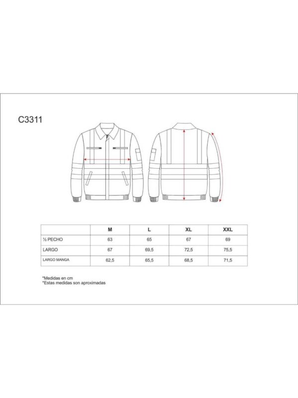 WorkTeam Cazadora combinada alta visibilidad con cintas reflectantes. EN471. Hombre