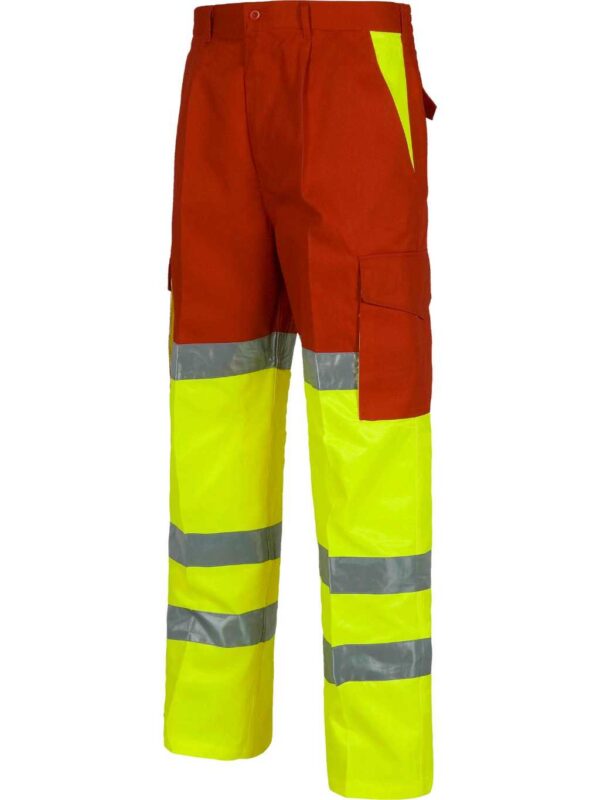 WorkTeam Pantalón Combinado Alta Visibilidad con Cintas Reflectantes. EN471. Hombre - Imagen 2