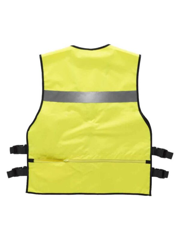 WorkTeam Chaleco Alta Visibilidad Profesional Multibolsillos con Ajustes Laterales y 2 Cintas Reflectantes. C3601 - Imagen 7
