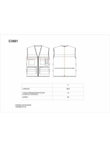 WorkTeam Chaleco Alta Visibilidad Profesional Multibolsillos con Ajustes Laterales y 2 Cintas Reflectantes. C3601 - Imagen 8