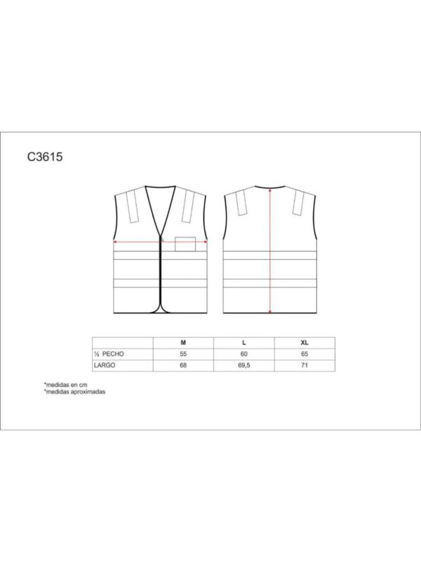 WorkTeam Chaleco Bicolor con Cierre de Cremallera y Cintas de Alta Visibilidad. EN ISO 20471:2013 Hombre