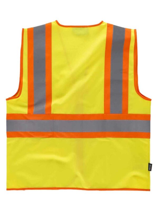 WorkTeam Chaleco alta visibilidad, multibolsillos, cintas reflectantes bicolores verticales y horizontales. - Imagen 3