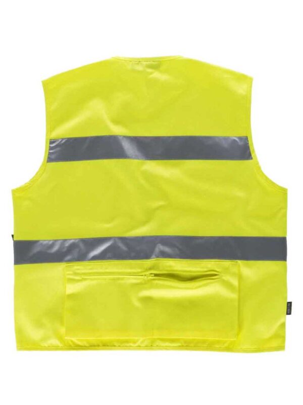 WorkTeam Chaleco tipo Safari de ALTA VISIBILIDAD con Cintas Reflectantes. Unisex