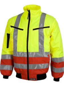 WorkTeam Cazadora Piloto combinada alta visibilidad con cintas reflectantes. Mangas desmontables. EN471. Hombre