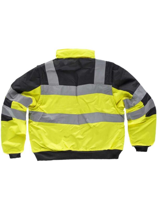 WorkTeam Cazadora Piloto combinada con cierre de cremallera, capucha, mangas desmontables.Bandas reflectantes Hombre