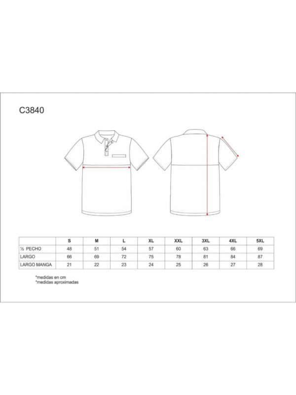 WorkTeam Polo Manga Corta, ALTA VISIBILIDAD, con canesú Combinado, un Bolso de Pecho. Hombre