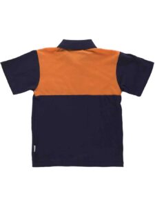 WorkTeam Polo Manga Corta, ALTA VISIBILIDAD, con canesú Combinado, un Bolso de Pecho. Hombre