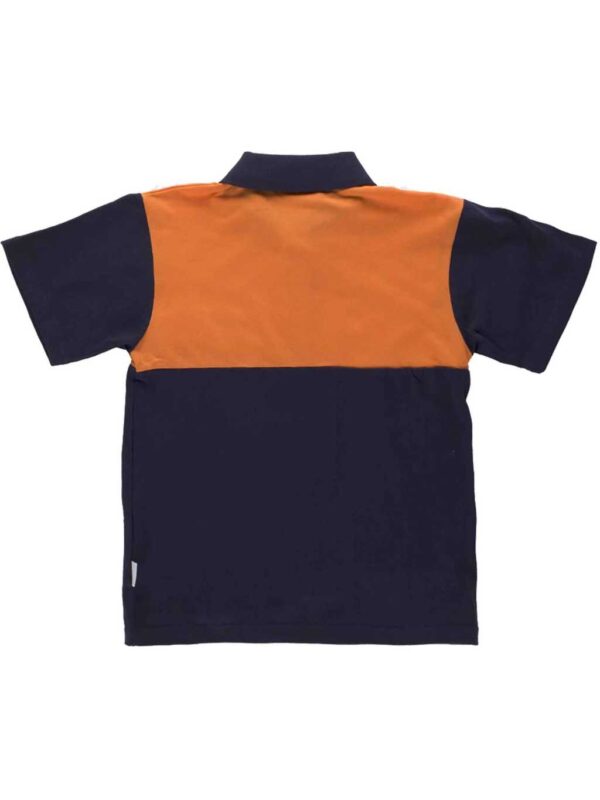 WorkTeam Polo Manga Corta, ALTA VISIBILIDAD, con canesú Combinado, un Bolso de Pecho. Hombre