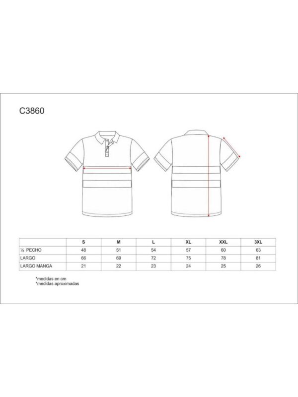 Work Team Polo Combinado ALTA VISIBILIDAD Manga Corta. Cintas Reflectantes Torso y Mangas. EN ISO 20471:2013 Hombre