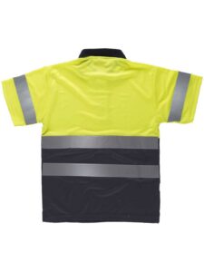 Work Team Polo Combinado ALTA VISIBILIDAD Manga Corta. Cintas Reflectantes Torso y Mangas. EN ISO 20471:2013 Hombre