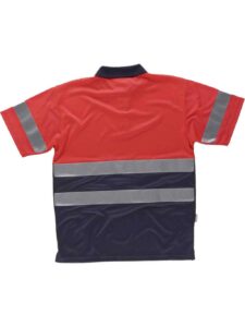 WorkTeam Polo Rojo ALTA VISIBILIDAD Combinado Manga Corta. Cintas Reflectantes Torso y Mangas. EN ISO 20471:2013 Hombre - Imagen 3