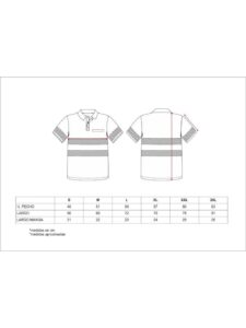 WorkTeam Polo combinado alta visibilidad manga corta con cintas reflectantes discontinuas. EN ISO 20471:2013 HOMBRE