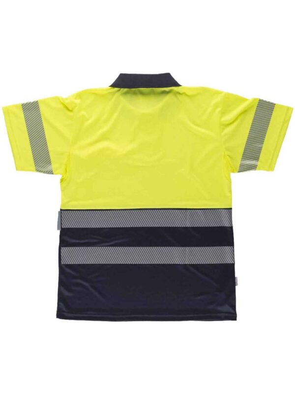 WorkTeam Polo combinado alta visibilidad manga corta con cintas reflectantes discontinuas. EN ISO 20471:2013 HOMBRE