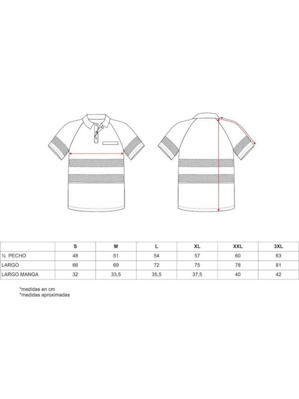 WorkTeam Polo Trabajo Combinado de Manga Corta de ALTA VISIBILIDAD en Micropiqué de Poliéster con Interior de Algodón, Cintas Reflectantes Segmentadas. Unisex
