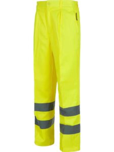 WorkTeam Pantalón Alta Visibilidad con Cintas Reflectantes. EN471; Cintura elástica. Hombre