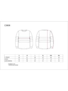 WorkTeam Camiseta Cuello Caja, Manga Larga, Cintas Reflectantes Hombre