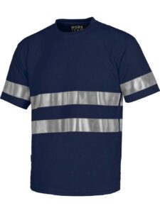 WorkTeam Camiseta Cuello Caja, Manga Corta, Cintas Reflectantes. Hombre - Imagen 2