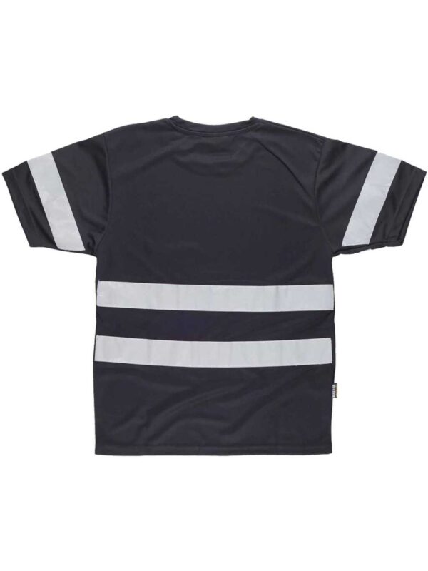 WorkTeam Camiseta Cuello Caja, Manga Corta, Cintas Reflectantes. Hombre