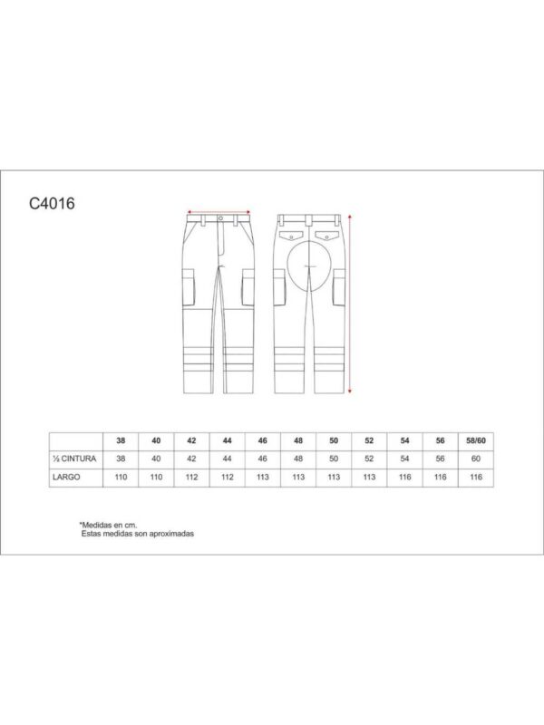 WorkTeam Pantalón sin Elástico con Refuerzos, Multibolsillos y 2 Cintas Reflectantes. Hombre